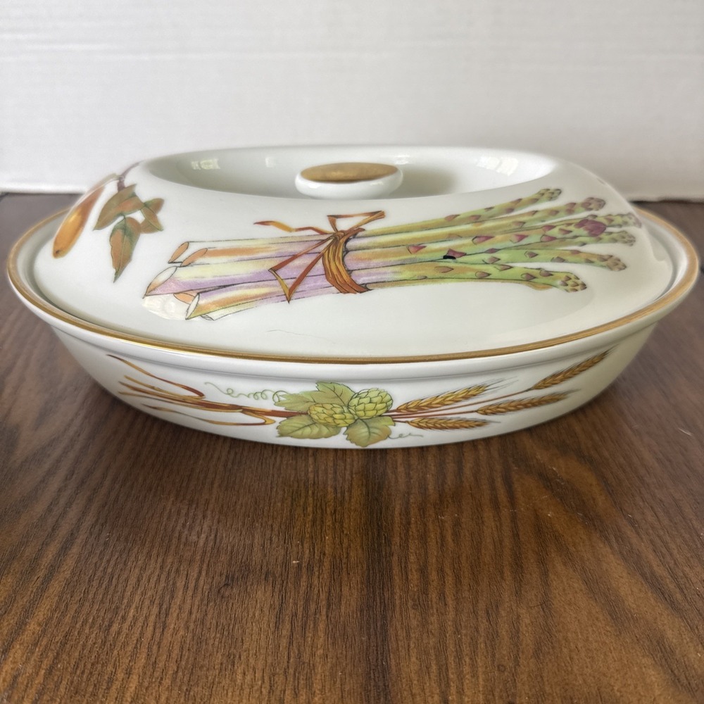ROYAL WORCESTER 1961 Evesham Oval Entree Casserole Dish w Lid Oven To Table